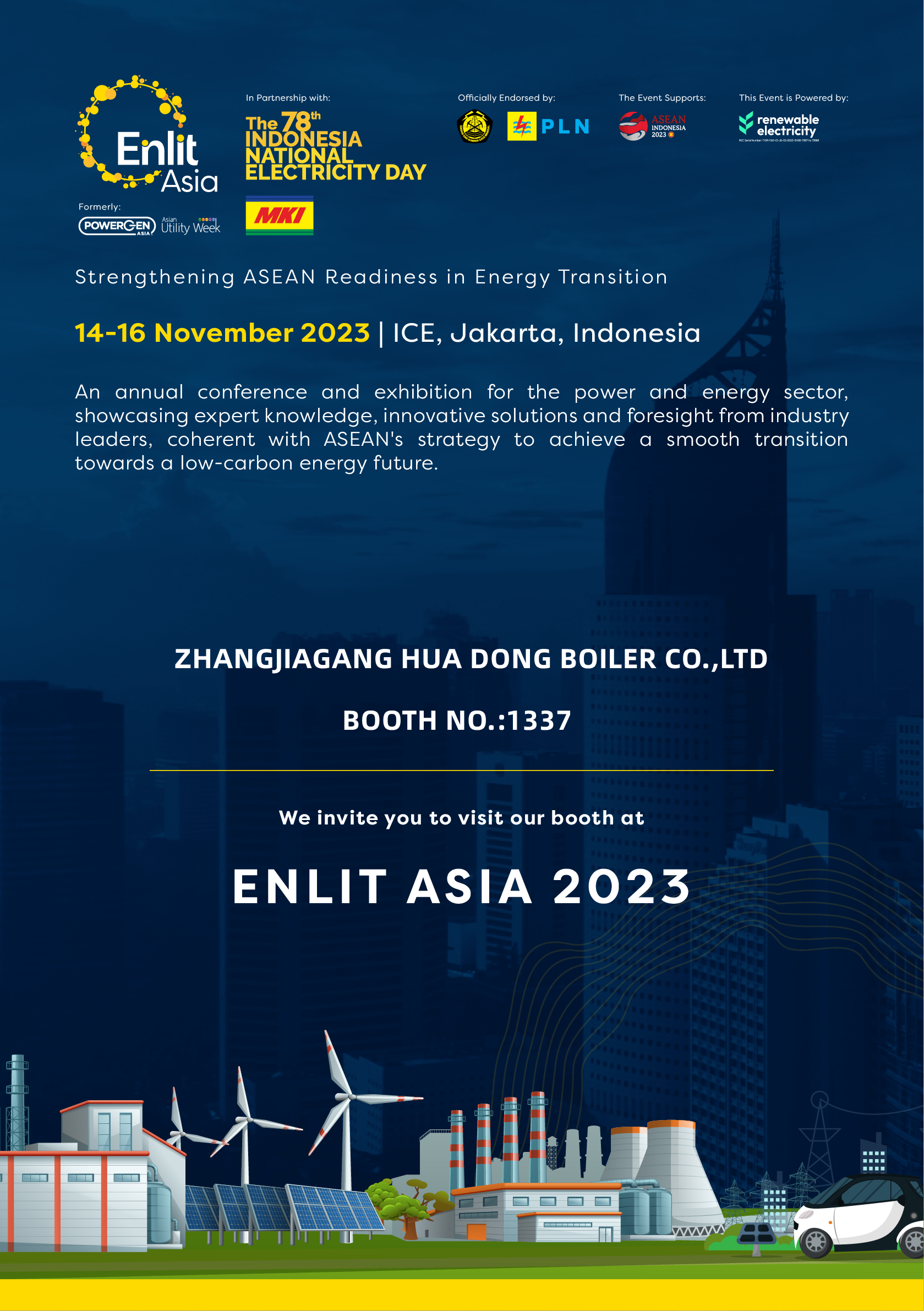 华东锅炉在 ENLIT ASIA 2023亚洲电力展